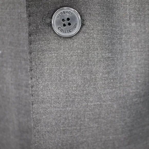 Versace Collection Sport Coat Mens 42 Wool Blend Single Breasted Two Button gray